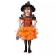 thumbnail image 2 of Vestido de fiesta de Halloween para niña con capa de bruja, disfraz de manga corta con estampado de araña, tutú de encaje y malla hasta la rodilla, 1 a 5 años, 2 of 5