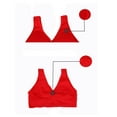 thumbnail image 5 of INSPIRE CHIC Women's Removeable Pads Seamless Wirefree Sleep Vest Tops Sports Yoga Bras M fit 30A/B Red, 5 of 5