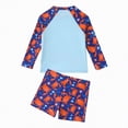 thumbnail image 4 of TOWED22 Baby Boys Swim Set Long Sleeve Rash Guard Set for Toddler Boys Two Piece Bathing Suits Swimwear Light Blue,3-4 Y, 4 of 8