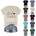 thumbnail image 3 of WEIWEN It's Ok to Not Be Ok T Shirts for Women Inspirational Outfits Positive Mental Health Graphic Tees Womens Summer Tops Funny Fitness Clothing Mint Green, M, 3 of 4