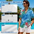 thumbnail image 5 of Jeiento His and Hers Matching Outfits Sea Turtle Womens Hawaiian Dresses Summer Shirts for Men Tropical Floral Casual Button Up Shirt Men and Women Matching Outfits Flowy Tiered Beach Vacation Dress, 5 of 6