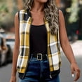 thumbnail image 6 of Plaid Vest for Women Plus Size V-Neck Sleeveless Flannel Layering Piece for Casual Fall Spring Outfits Outdoor Wear, 6 of 7
