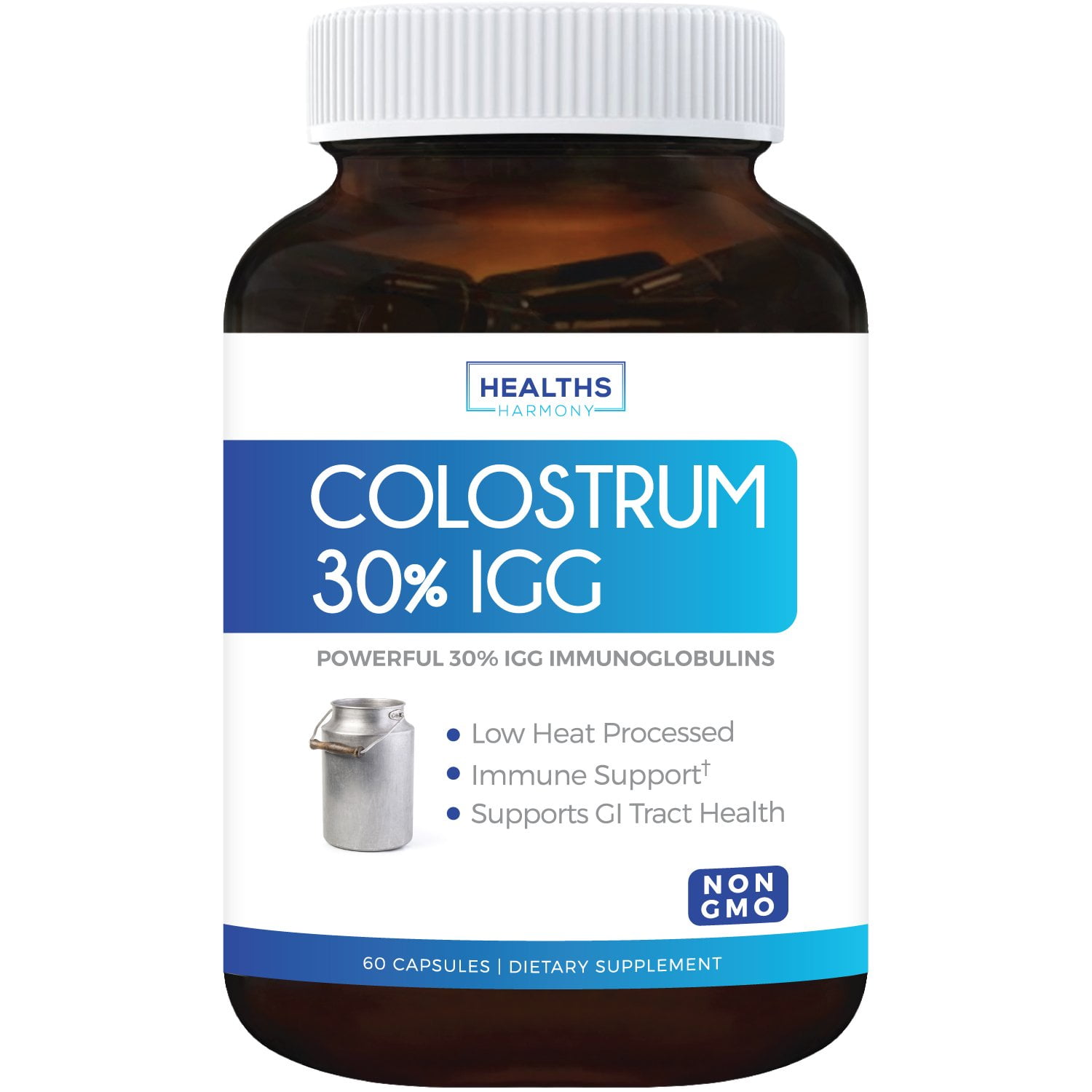 Healths Harmony Colostrum 1000mg (NonGMO) 30 IgG Immunoglobulins