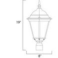 thumbnail image 2 of -1 Light Outdoor Pole/Post Mount In Mediterranean Style-8 Inches Wide By 19 Inches High-White Finish Maxim Lighting 1001Wt, 2 of 3
