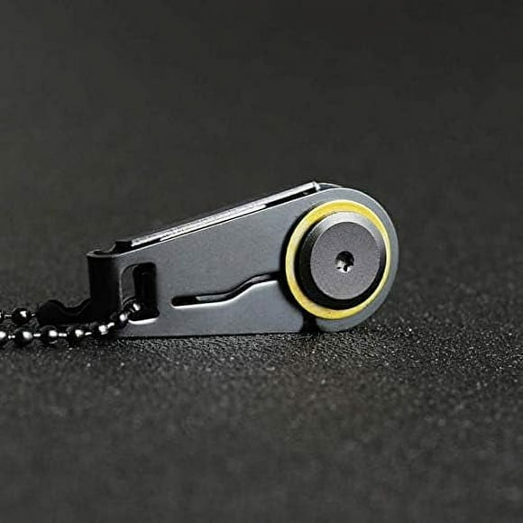 HSHDLDF Grandey Mini Zipper Knife Portable Outdoor Survival Emergency Tool Foldable Stainless Steel EDC Key Ring