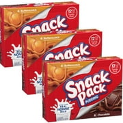 Snack Pack Butterscotch/Chocolate Pudding Cups, 3.25 oz, 12 count (Pack of 3)