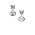 thumbnail image 2 of Delight Jewelry Silvertone Keep Calm and Travel On Silvertone Antiqued Butterfly Post Earrings, 2 of 4