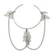 thumbnail image 1 of Pulsera de cadena con borlas de plumas y hojas griegas para mujeres y niñas, ajustable Plata, 1 of 3