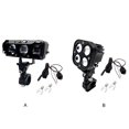 thumbnail image 2 of fastboy Motorcycle Spotlight Dual Color Hi/Low Beam Fog LED Lamps Motorcycle LED Spotlight Easy To Install 3LED, 2 of 6