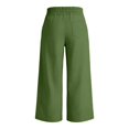 thumbnail image 3 of Delayuji Plus Size Womens Capri Pant Wrinkled Cotton Linen Pant Women Fashion Casual Loose Cropped Pants Summer S-5XL, 3 of 7