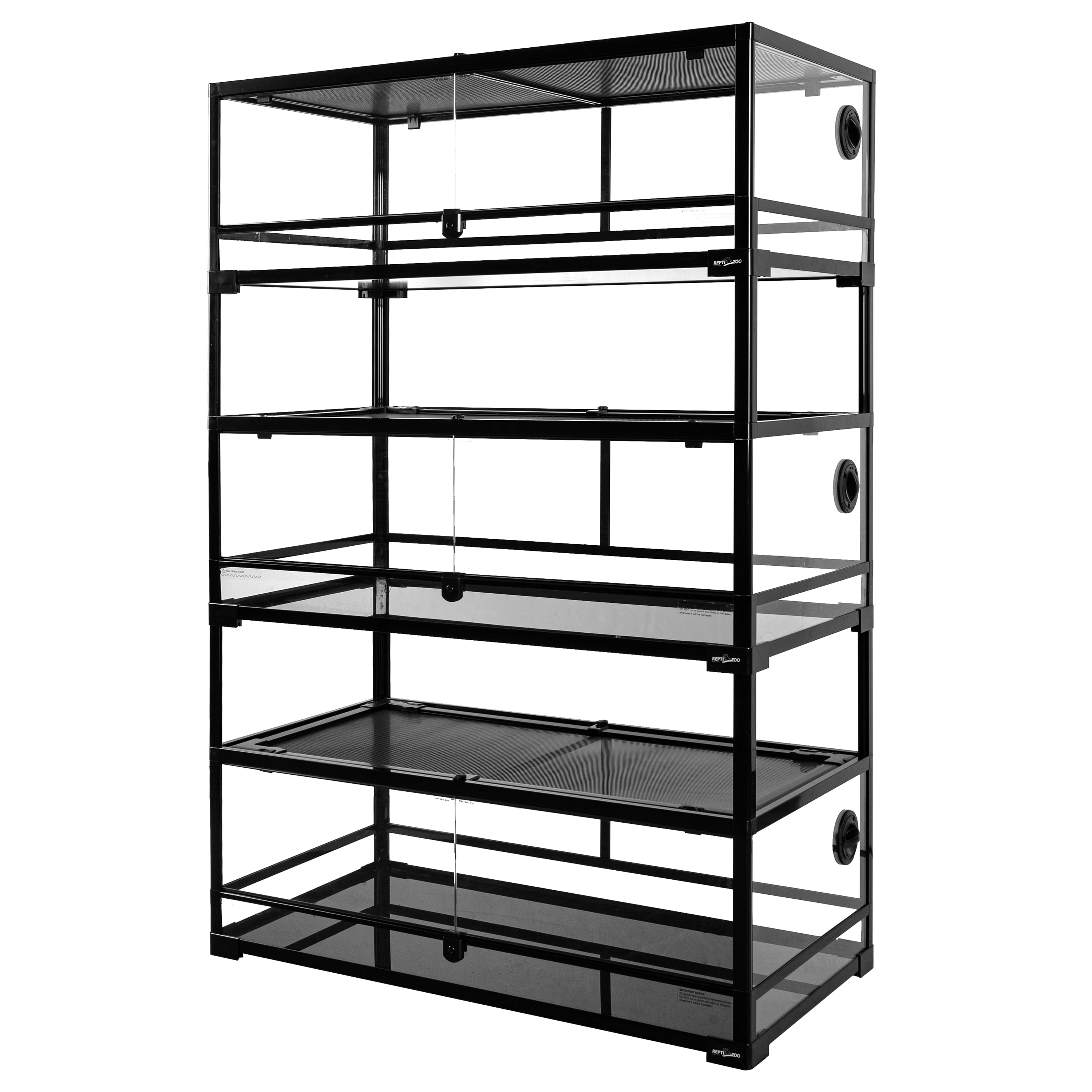 GUZZLO 3-Layer 35 Gallon Full Tempered Glass Reptile Terrarium, Easy Assembly