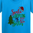 thumbnail image 4 of Inktastic Santa is Promoting Me to Big Sister Green Plaid Tree Youth T-Shirt, 4 of 5