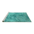 thumbnail image 2 of Ahgly Company Machine Washable Indoor Round Oriental Turquoise Blue Industrial Area Rugs, 8' Round, 2 of 4