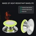 thumbnail image 5 of Uxcell Silicone and Stainless Steel Utensils Pot Lid Knob Handle Green, 5 of 7