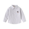 thumbnail image 7 of felwors Toddler Children's Cotton Shirts for Boys and Girls Long Sleeved Lapel Tops Baby Button Coats Casual Cartoon (Beige,2-3 Years), 7 of 7