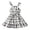 Grey, variant on REDARER Girls Plaid Dress, Ruffle Strap Tie Waist Tiered Ruffle Hem Sleeveless Summer Dress for Casual Outings,5-6 Years