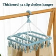 thumbnail image 3 of Clothes Drying Hanger With 32 Clips Multifunctional Household Windproof Socks' Clip Drying Rack Drying Hanger, 3 of 9