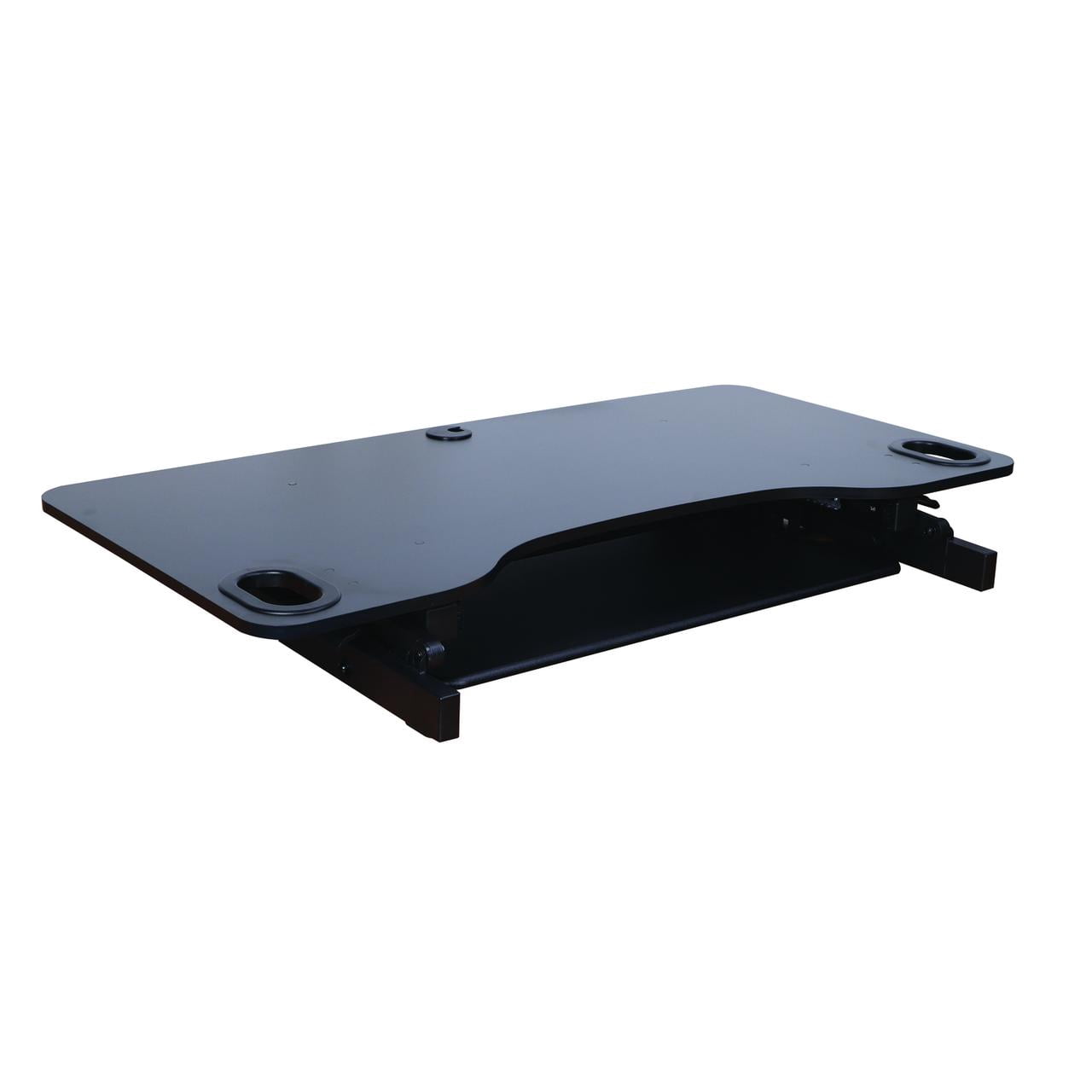 Rocelco 45" Height Adjustable Standing Desk Converter with Dual Piston in Black