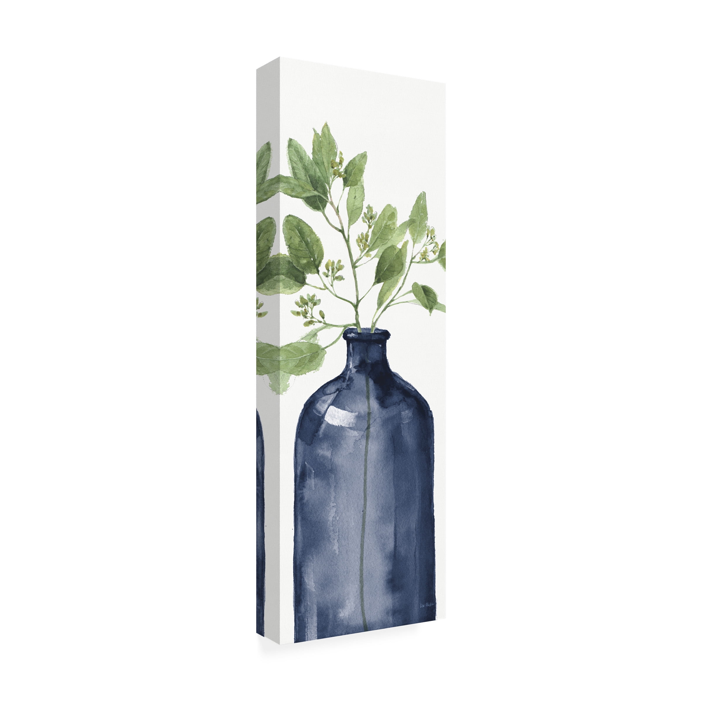 Lisa Audit 'Mixed Greenery I Navy' Canvas Art