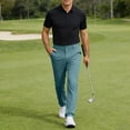 thumbnail image 2 of Uwinwear Men's Golf Pants Stretch Work Dress Comfy Pants Lightweight Quick Dry Long Pants Casual Trousers with Pockets,Royal Blue,M, 2 of 5