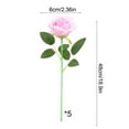 thumbnail image 3 of Artificial Flowers Bouquet for Wedding Centerpieces & Home Decor | 48cm Silk-Like Plastic Roses in Pink, Beige, White, Red, Wine, Hot Pink, Yellow, 3 of 8