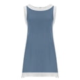 thumbnail image 6 of Women's Athletic Summer Mini A-Line Dress Sleeveless Crew Neck Color Block Shift Dress Casual Sporty Tennis Golf Apparel Loose Fit Lightweight Breathable Daily Wear, 6 of 6
