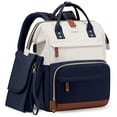thumbnail image 1 of Mochila para pañales LOVEVOOK con cambiador, color azul marino, 1 of 8