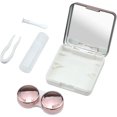 thumbnail image 4 of Estuche para lentes de contacto Natuce 2 piezas con espejo, estuche portátil para lentes de contacto, color rosa, 4 of 5