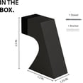 thumbnail image 2 of Mega Handles Curved Floor Door Stopper | Floor Mounted Door Knob Wall Protector | 2.5 inch, 2 of 7