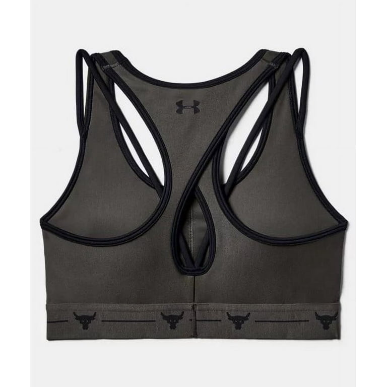 Under Armour Women's Project Rock Crossback Strappy Medium Support Sports  Bra 