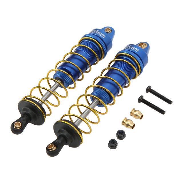 Dos juegos de amortiguadores rc, amortiguadores de aleación de aluminio ajustables al aceite, adecuados para amortiguadores de grupo de amortiguadores de resorte de automóviles 1 / 10 RC de 105 m