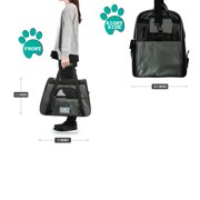 PetAmi Airline Approved Pet Carrier for Cat, Soft Sided Dog Carrier for Small Dogs, Cat Travel Supplies Accessories Indoor Cats, Ventilated Pet Carrying Bag Medium Large Kitten Puppy, Small Dark Gray