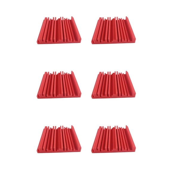 Advancent 6 piezas de azulejo insonorizado almohadilla montada en la pared en interiores Panel de absorción acústica de Color sólido accesorio Decoración del hogar Rojo Advancent HA064939-01