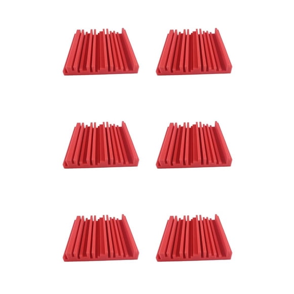 Advancent 6 piezas de azulejo insonorizado almohadilla montada en la pared en interiores Panel de absorción acústica de Color sólido accesorio Decoración del hogar Rojo Advancent HA064939-01