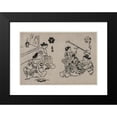thumbnail image 2 of Okumura Masanobu 18x14 Black Modern Framed Museum Art Print Titled - Three Courtesans with a Client, 2 of 5
