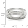 thumbnail image 3 of Primal Gold 14 Karat White Gold 8mm Double Milgrain Comfort Fit Band Size 13, 3 of 5