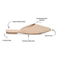 thumbnail image 3 of Journee Womens Aniee Slip On Almond Toe Mule Flats, Widths Available, 3 of 8