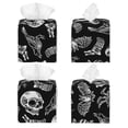 thumbnail image 2 of Yiaed Skull bird bat spider Print Tissue Box Cover, PU Leather Decorative Organizer for Tabletop, Bathroom, Car, Office Creative Decorative, 2 of 7
