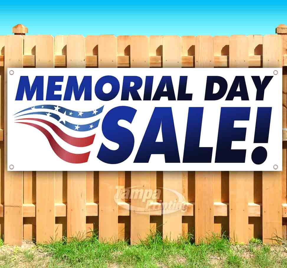 MEMORIAL DAY SALE! 13 oz heavy duty vinyl banner sign with metal