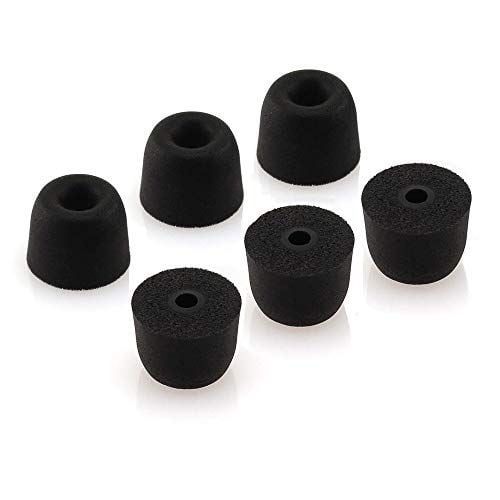 JNSA Foam Tips Foam Sleeves Memory Foam Replacement Earbud Tips Compatible with Etymotic, Klipsch, Shure, Westone, LG HBS-1100, Noise-Isolation Foam, Medium Size 3 Pairs (foam2.0m)