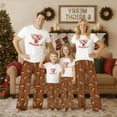 thumbnail image 5 of Family Christmas Pajamas Set Short Sleeve - Matching Holiday Santa Gingerbread Printed PJs , Man XL, 5 of 7