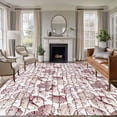 thumbnail image 2 of Area Rug 60×96in, Summer Ocean Red Starfish Shell Floor Carpet Living Room Rug, Vintage Marine Life Non-Slip Welcome Mat Indoor Rugs for Bedroom Dining Room, 2 of 9