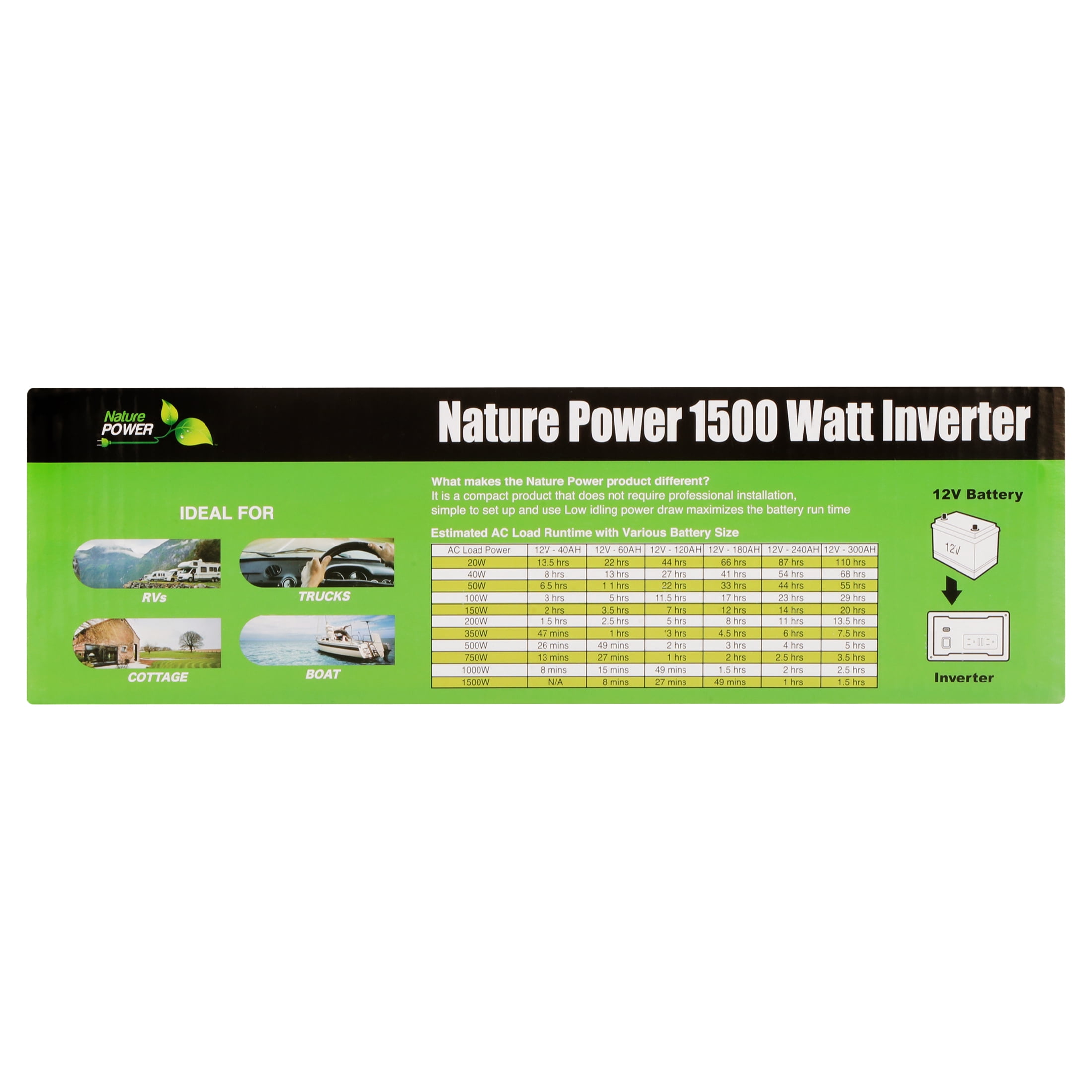 Nature Power (38215) 1500 Watt Modified Sine Inverter