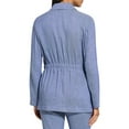 thumbnail image 2 of Theory womens  Cinch Linen-Blend Patch Jacket, 2, Blue, 2 of 3