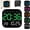 Green, variant on JEBTBFZE Hangable Standalone Square Digital Clock with Remote, LED Auto-Dimming, Temperature, Humidity & Date for Home, Office