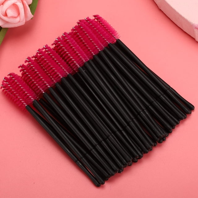 Cepillo de Pestañas Desechable de 100 piezas, Varitas de Rímel, Pinceles de Carreras de Pelañas, Cepillos de Maquillaje aplicadores aplicadores de máscara Juego de Cepillo de
