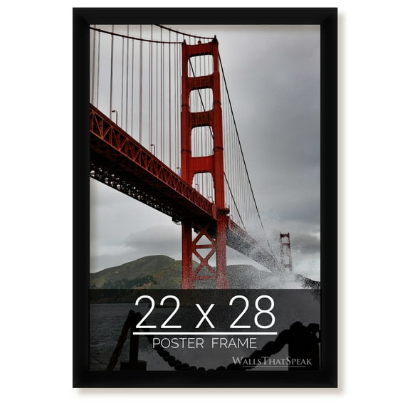 wallsthatspeak 22x28 Black Picture Frame for Puzzles Posters Photos or Artwork