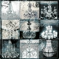 thumbnail image 2 of Sophie 6 26x26 White Modern Wood Framed Museum Art Print Titled - Chandelier Collage, 2 of 4