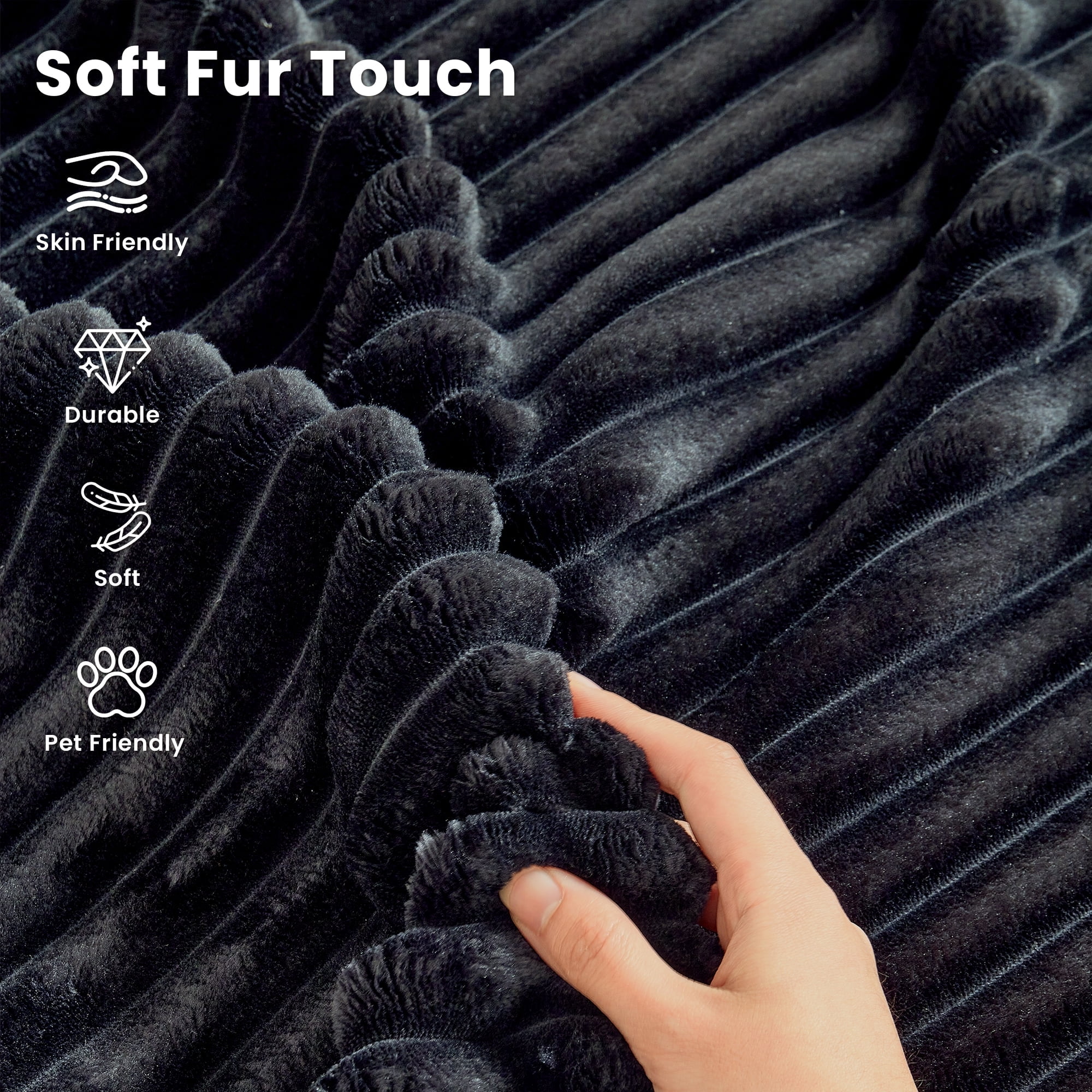 Vcatnet 67"x48" Chaise Lounge Chair Indoor Oversized Lounge Couch Upholstered Corduroy Sofa Bed for Living Room and Bedroom, Black