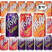 Faygo Orange, Redpop, Grape Soda - Variety Pack, 12oz (Pack of 18, Total of 216 Fl Oz)